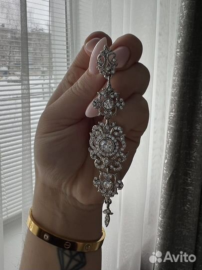 Серьги вечерние длинные