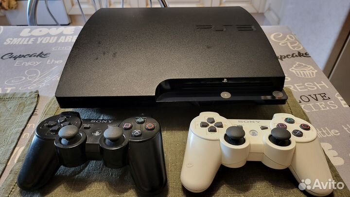 Sony Playstation3 Slim 320гб+2 геймпада+53игры
