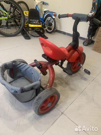 Велосипед коляска с ручкой