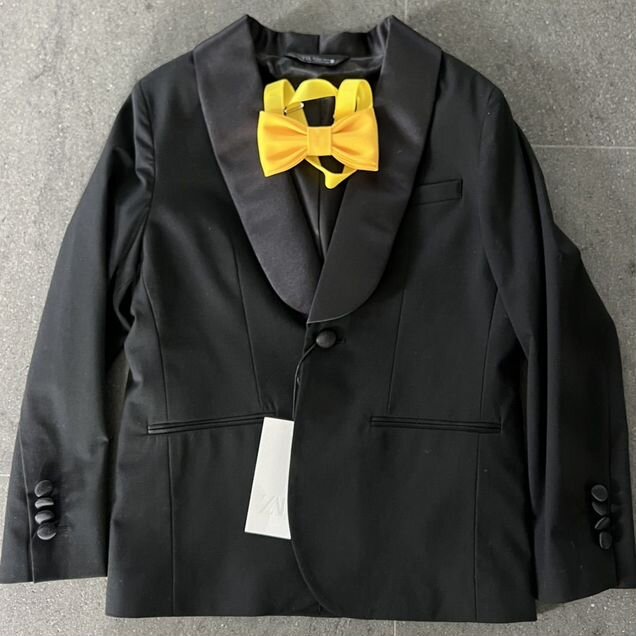 Черный пиджак смокинг Zara