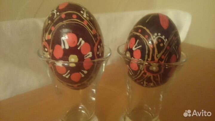 Набор пасхальных яиц из дерева