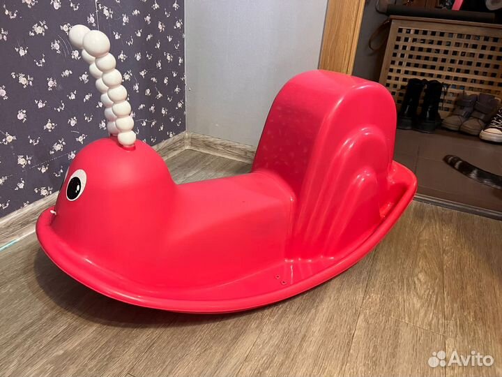 Качалка для детей, улитка, розовая