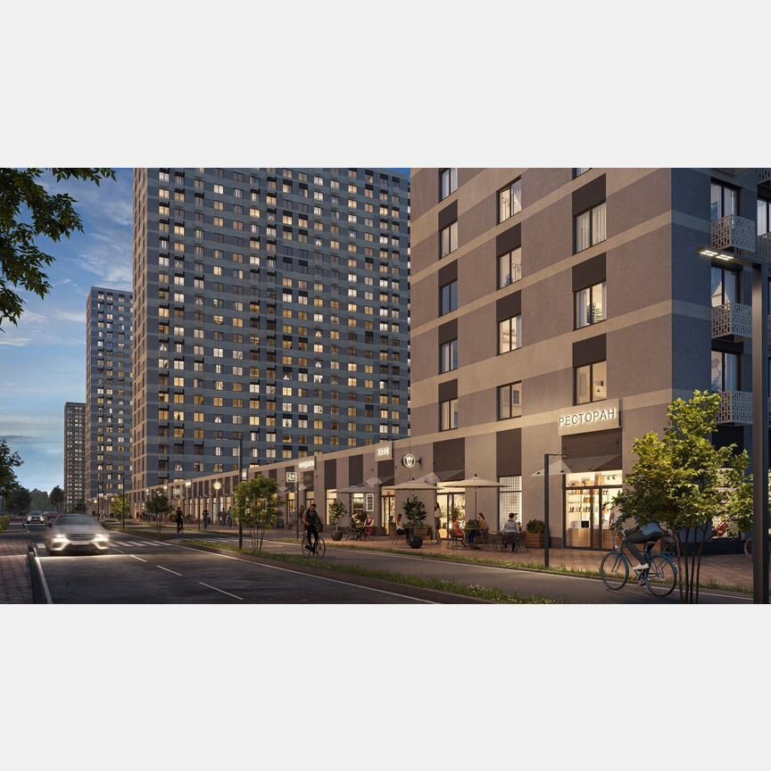 2-к. квартира, 48,6 м², 10/23 эт.