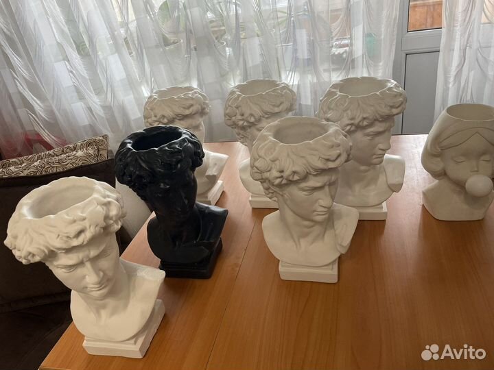 Кашпо интерьерное, Давид, скульптура, гипс