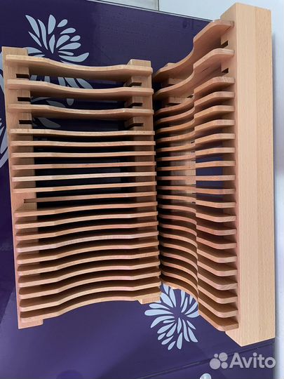 Полка-сушка бамбуковая для посуды Икея