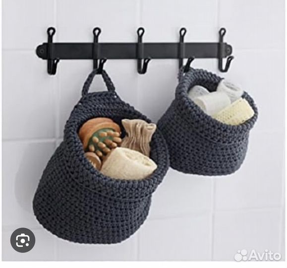 Вязаные корзинки IKEA