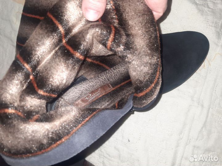 Сапоги женские натуральная замша 39