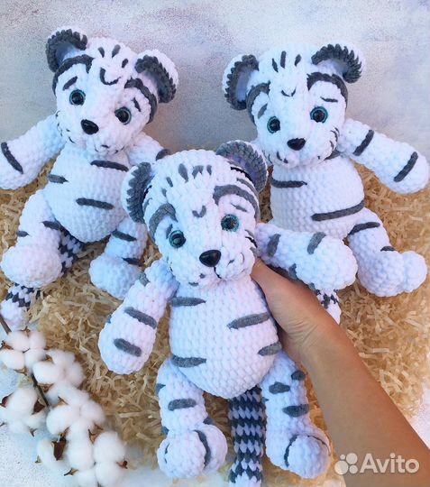 Мишка Тедди тигр вязаный