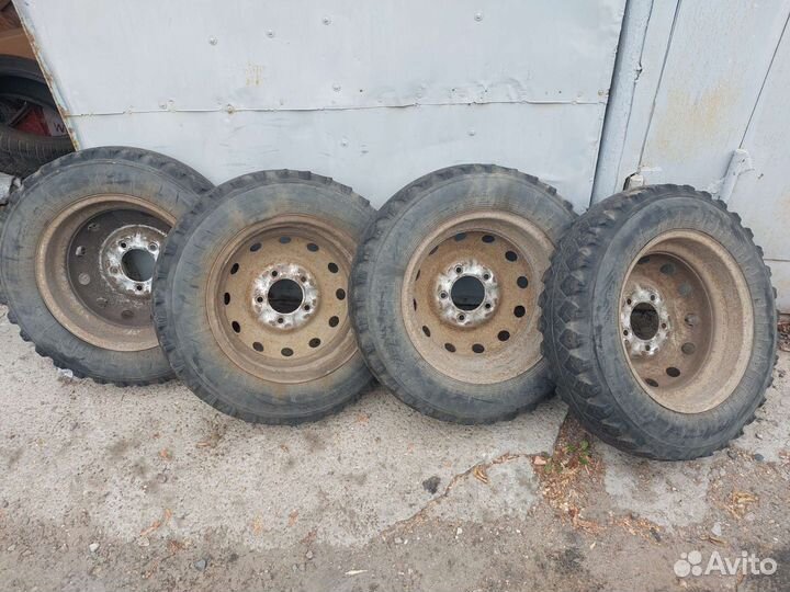 Колеса r 16 niva с шинами вли-5, б.у., 4 шт