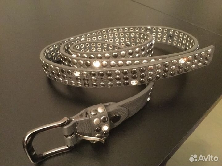 Ремень новый кожаный 85 см