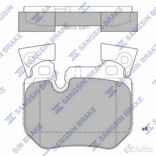 Sangsin brake SP1792 Колодки тормозные дисковые