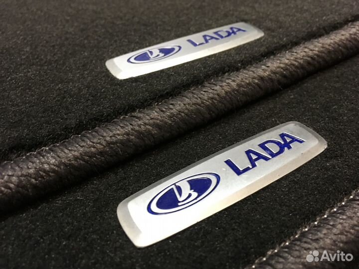 Автоковрики велюровые для Лада Веста. Премиум каче