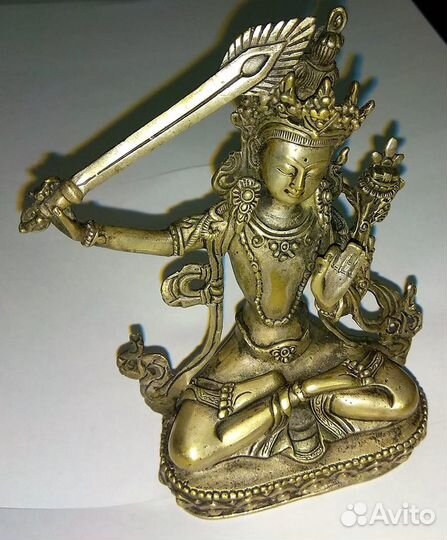 Бодхисаттва Манджушри Статуэтка из Бронзы ru*665c