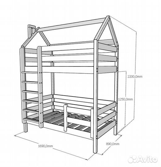 Детская кровать для подростков