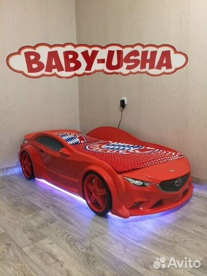 Кровать машинка Мазда красная