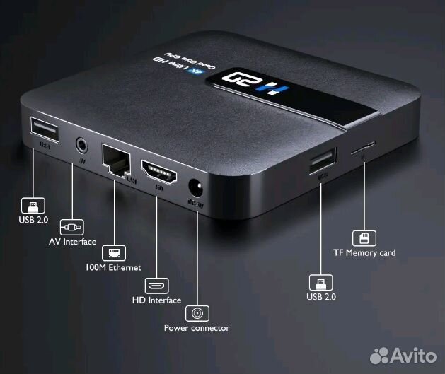 Андроид тв приставка Android 10,0, 2 + 16 гб, 4K