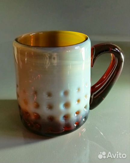 Коллекционная кружка гигант 1 л. цветное стекло