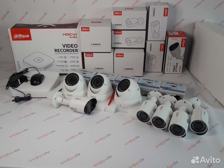 Видеонаблюдение 4Мп регистратор Dahua 8 камер