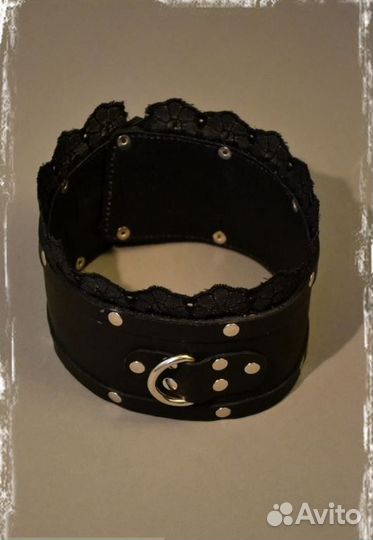 Ошейник с кружевом DE Luxe