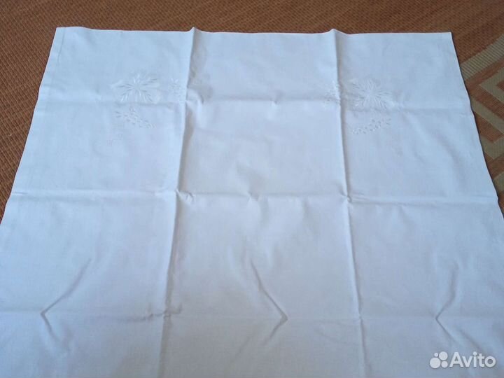 Новые наволочки белые,хлопок вышивка,ришелье