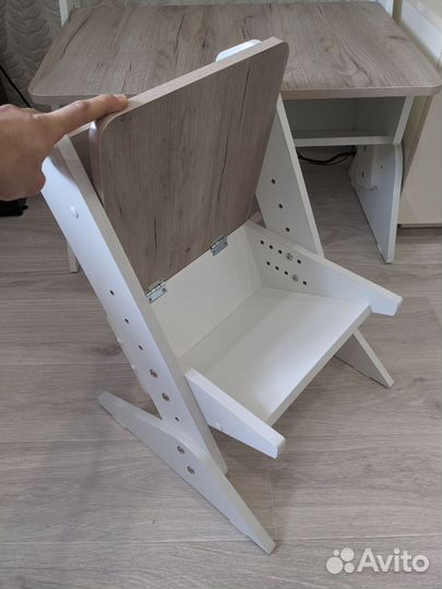 Растущая парта и стул бу