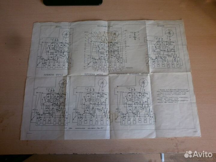 Схема кинематическая магнитофона 