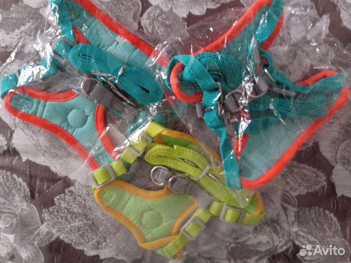 Светоотр-ая шлейка-жилетка для собак/кошек новая