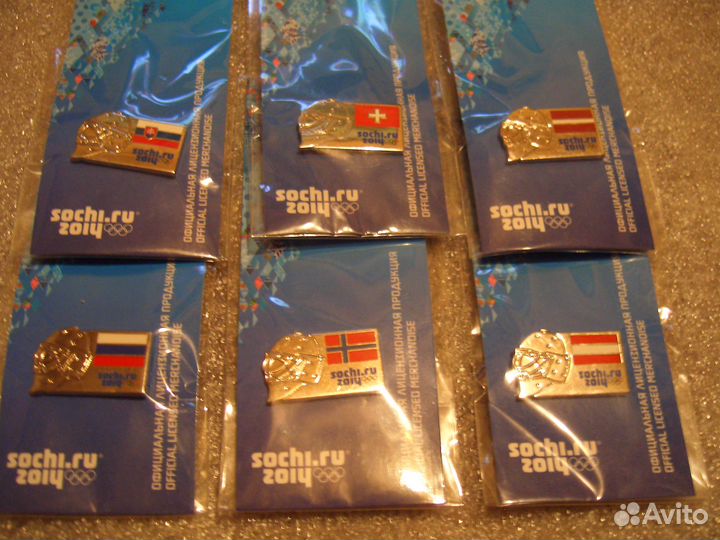 Значки хоккей Олимпиада Сочи 2014