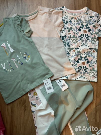 Набор 3+3 футболки и леггинсы Mothercare 116