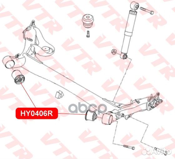 Сайлентблок балки задней подвески HY0406R VTR