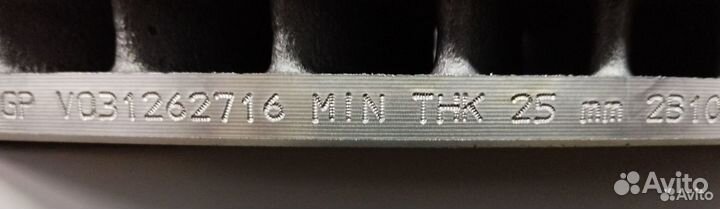 VO31262716 Диск торм.пер.S80,60,V70,16