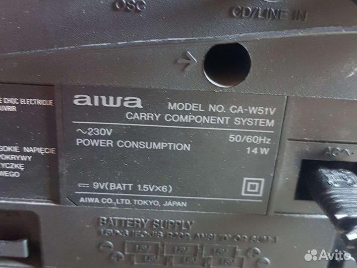 Aiwa ca-w51 магнитола магнитофон