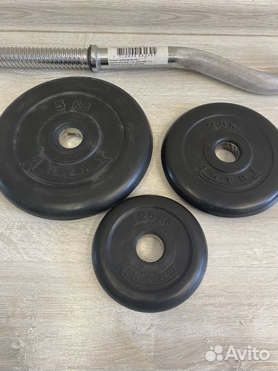 Гриф с блинами