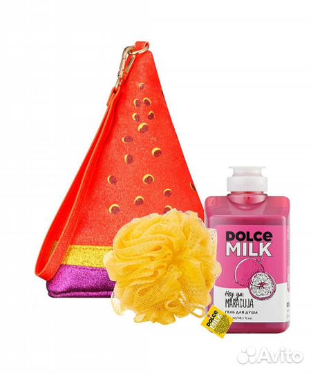 Dolce milk набор. (Сумочка, гель, мочалка)