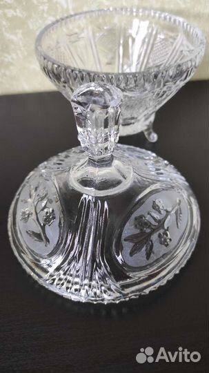 Конфетница сахарница СССР хрусталь