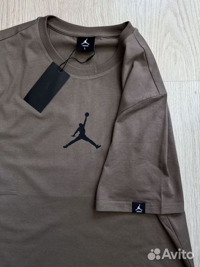 Футболка Jordan Dri Fit 46-56 кофейная