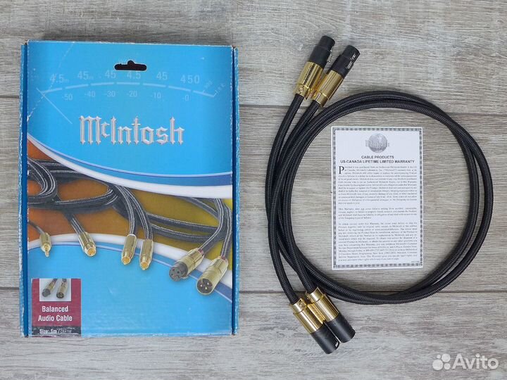 Межблочный McIntosh CBA1M XLR 1м кабель