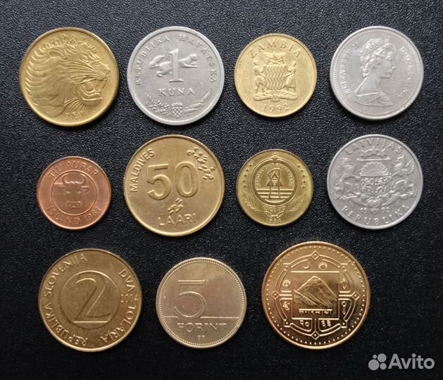 Монеты (животные, птицы, рыбы. 2 набора)