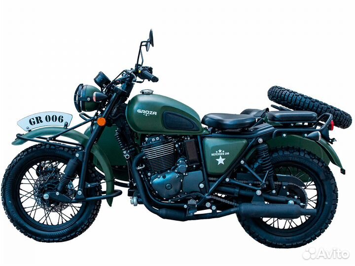 Мотоцикл с коляской groza defender 500
