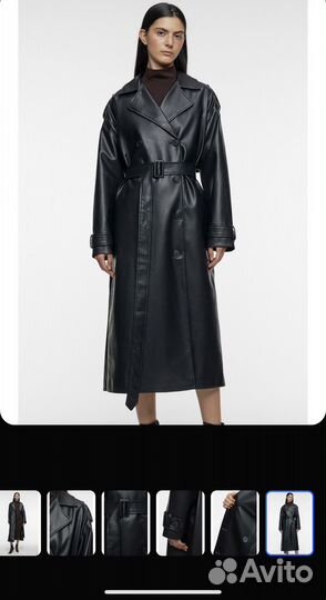Плащ экокожа макси 46 р длинный