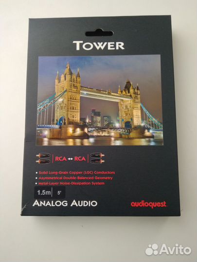 Кабель межблочный аудио AudioQuest Tower 2RCA-2RCA