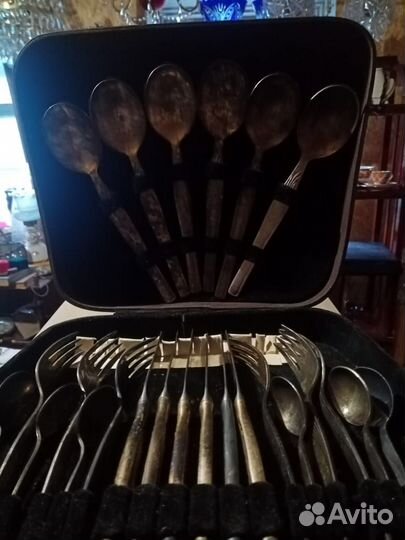 Набор столовых приборов мельхиор СССР