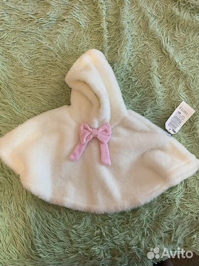 Пончо меховое детское