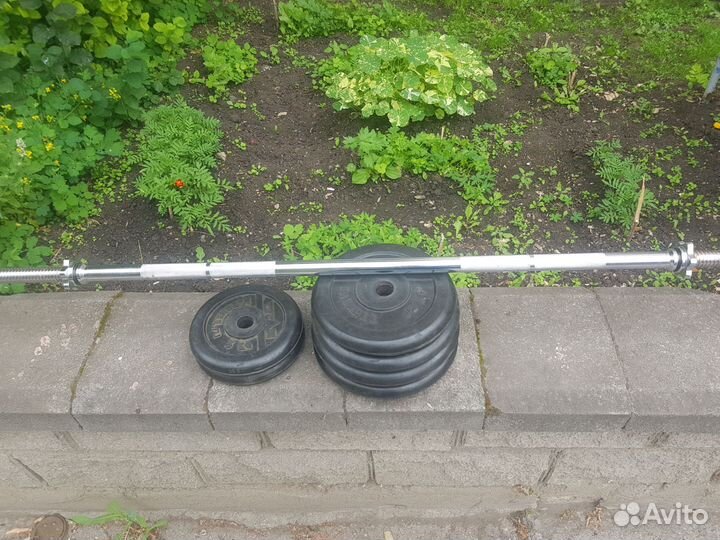 Блины для штанги, гриф