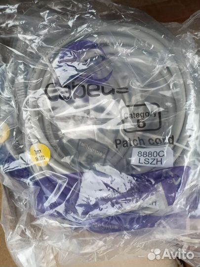 Кабель Патч корд 3m кат. 6. Cabeus