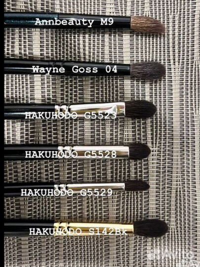 Кисти annbeauty, hakuhodo, wayne goss и др