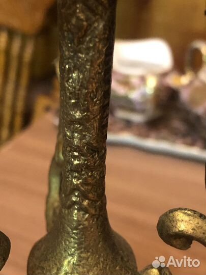 Винтажный подсвечник бронза