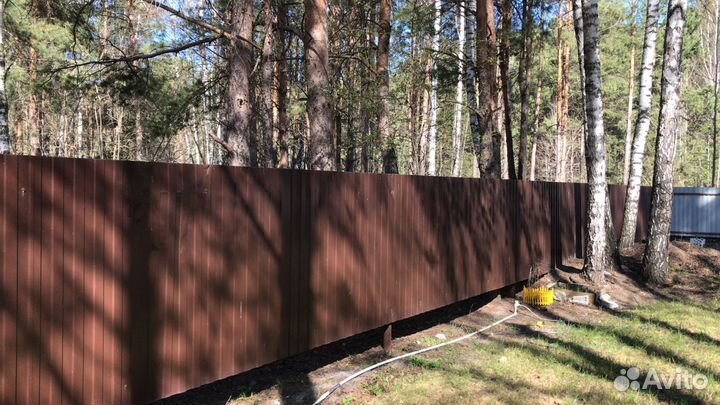 Забор из профлиста бу