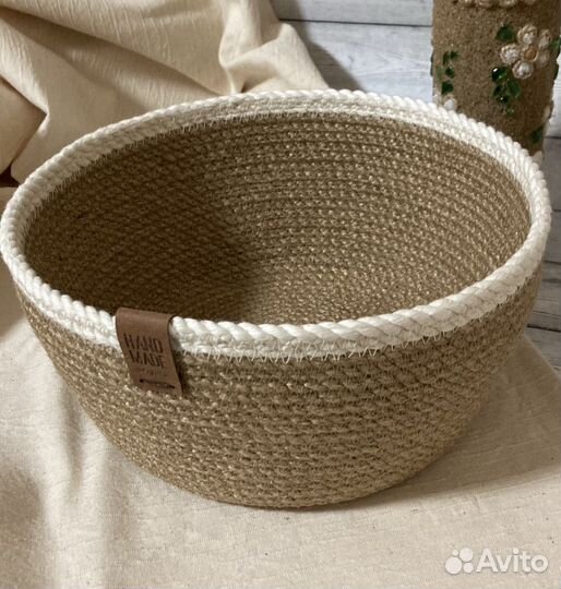 Корзинка из джута