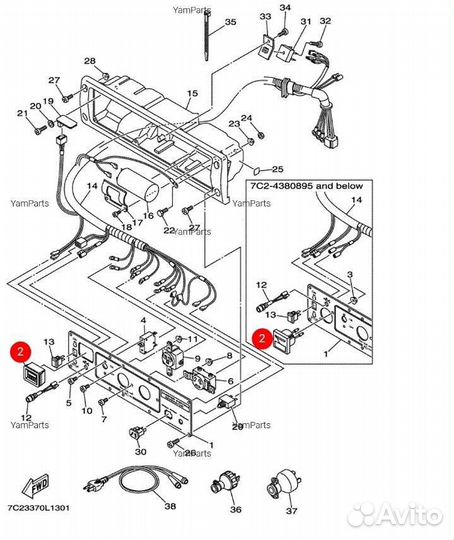 Новый оригинал вольтметр генератора Yamaha EF 2300
